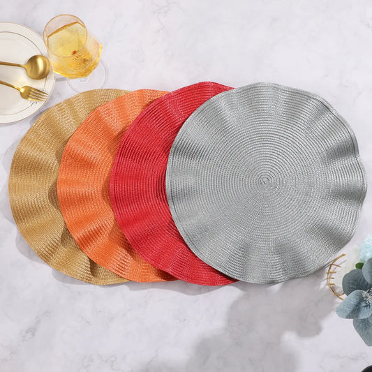 Round Woven Heat-Resistant Dining Placemats 6PCS