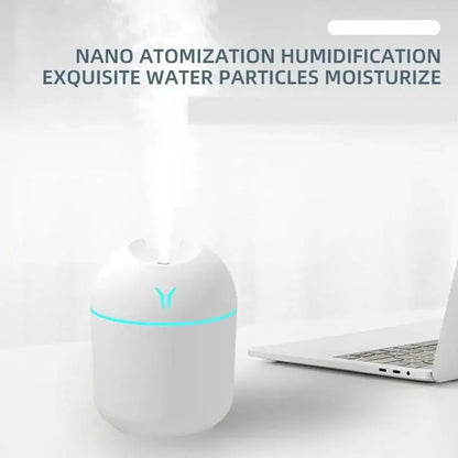 250ML USB Mini Ultrasonic Air Humidifier & Aroma Diffuser
