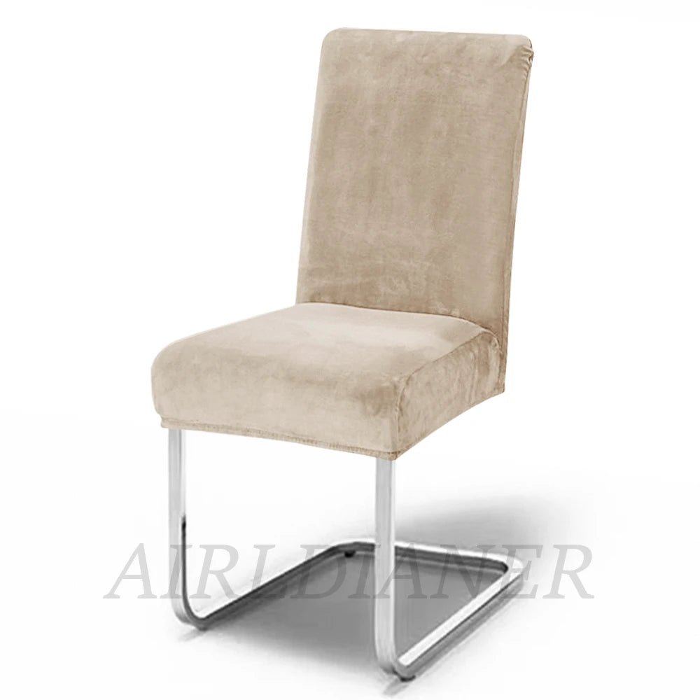 Soft Velvet Stretch Chair Cover – Solid Color