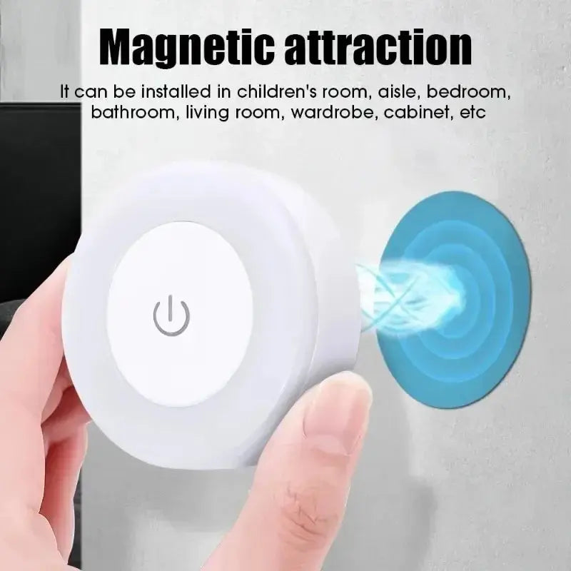 LED Portable USB Rechargeable Night Light – Round Design