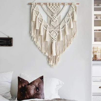 Macrame Woven Boho Wall Hanging Tapestry