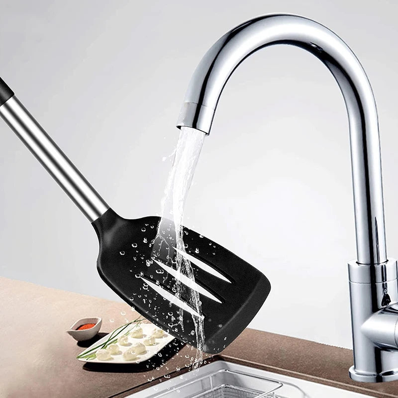 Heat-Resistant Silicone Spatula Set 2PCS