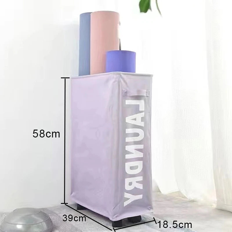 Foldable Laundry Storage Basket with Wheels