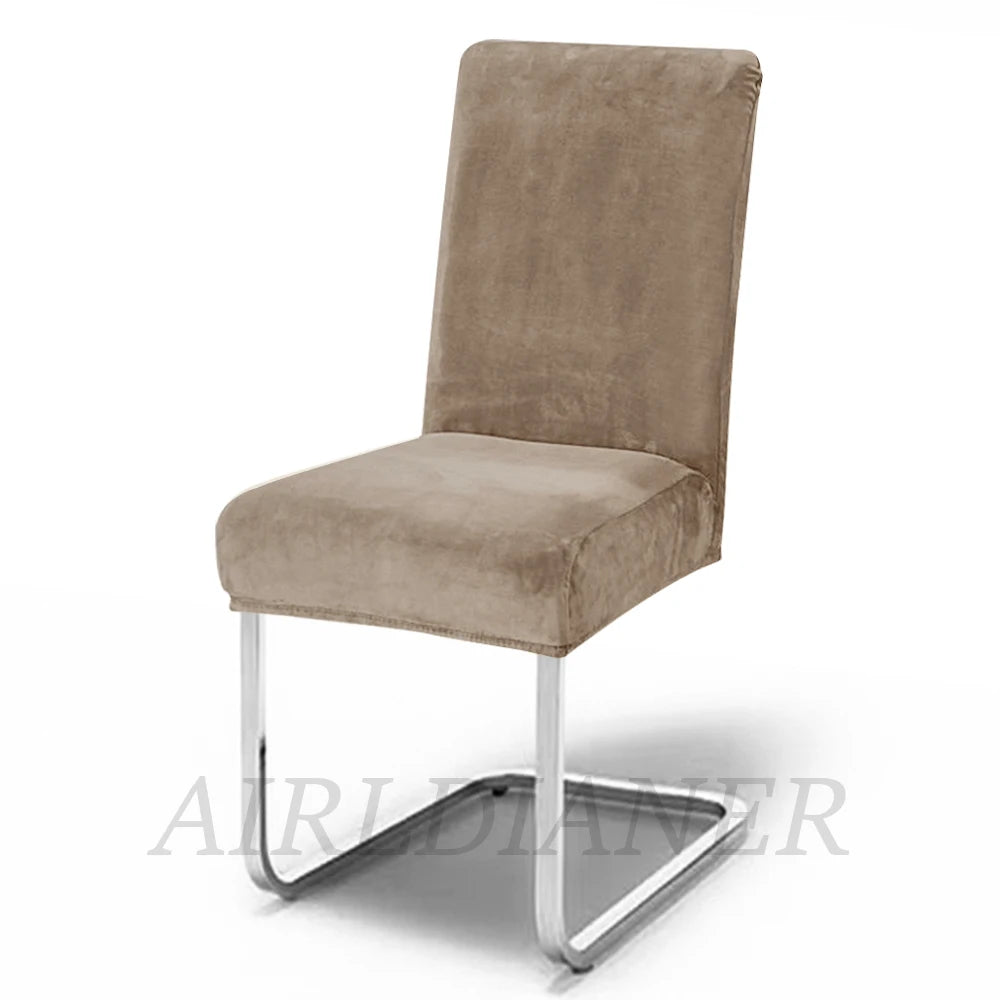 Soft Velvet Stretch Chair Cover – Solid Color