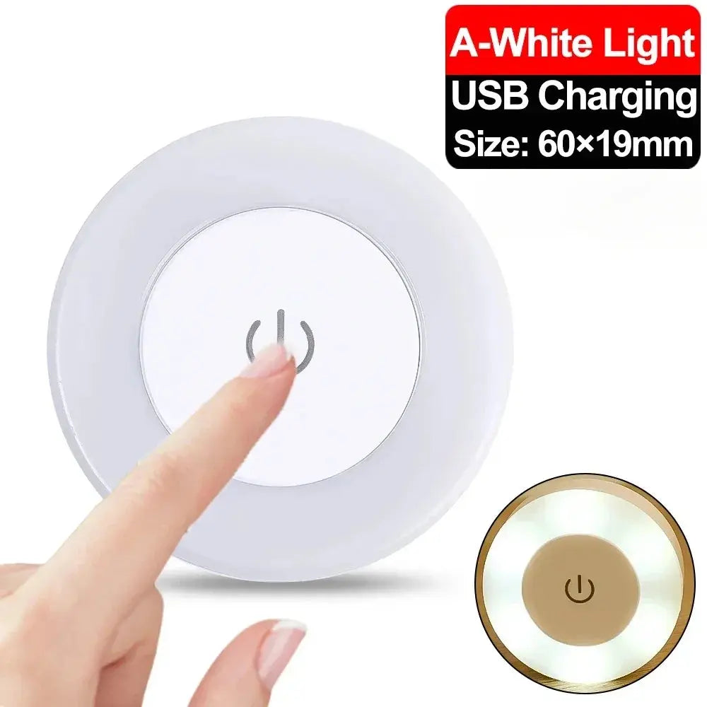 LED Portable USB Rechargeable Night Light – Round Design