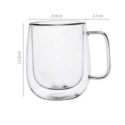 Double Wall Borosilicate Glass Coffee Mug