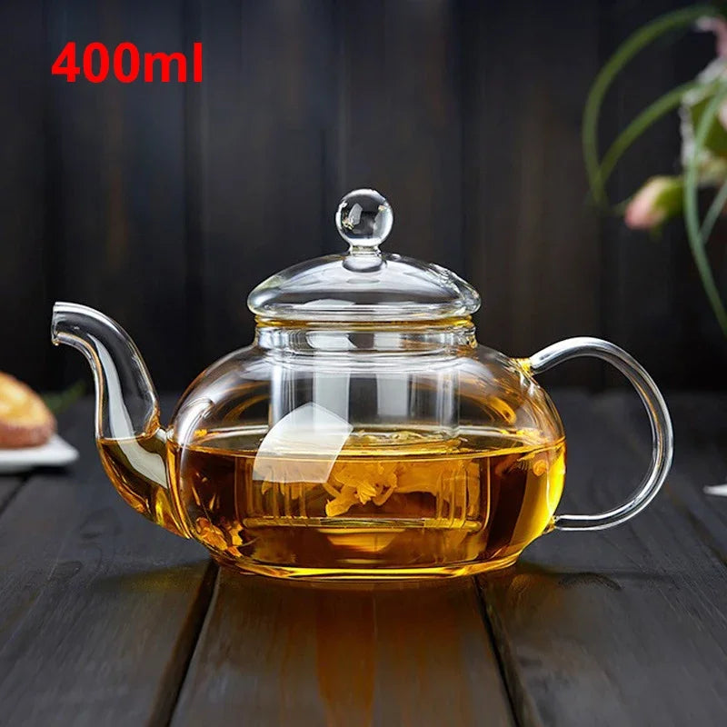 Heat-Resistant Glass Teapot with Infuser