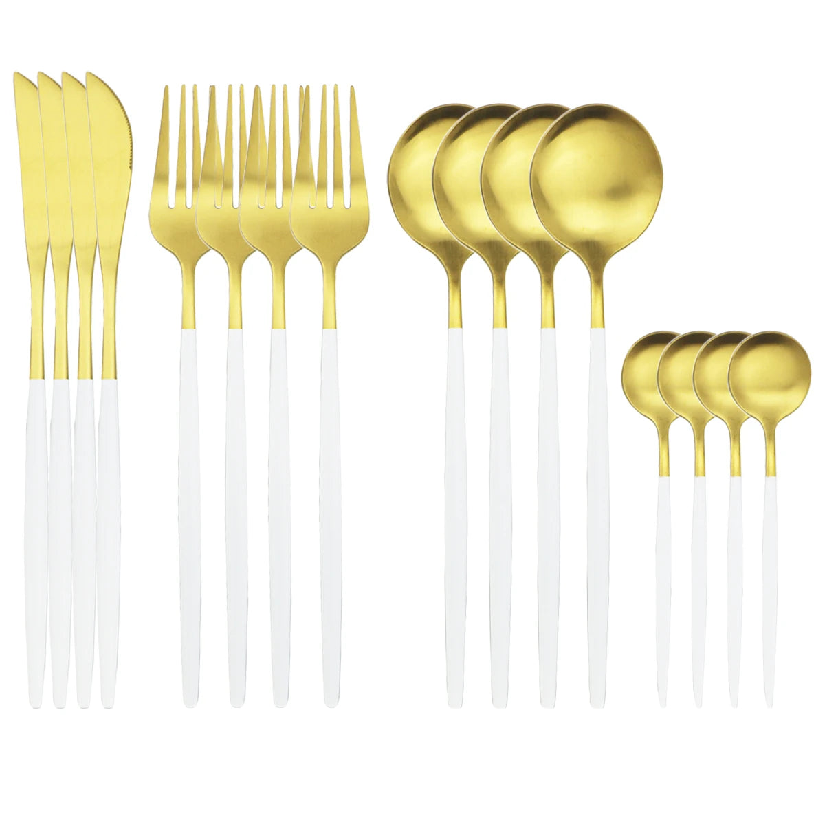 Gold Matte 16-Piece Stainless Steel Cutlery Set