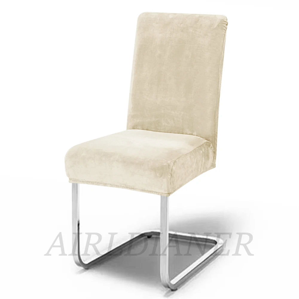 Soft Velvet Stretch Chair Cover – Solid Color