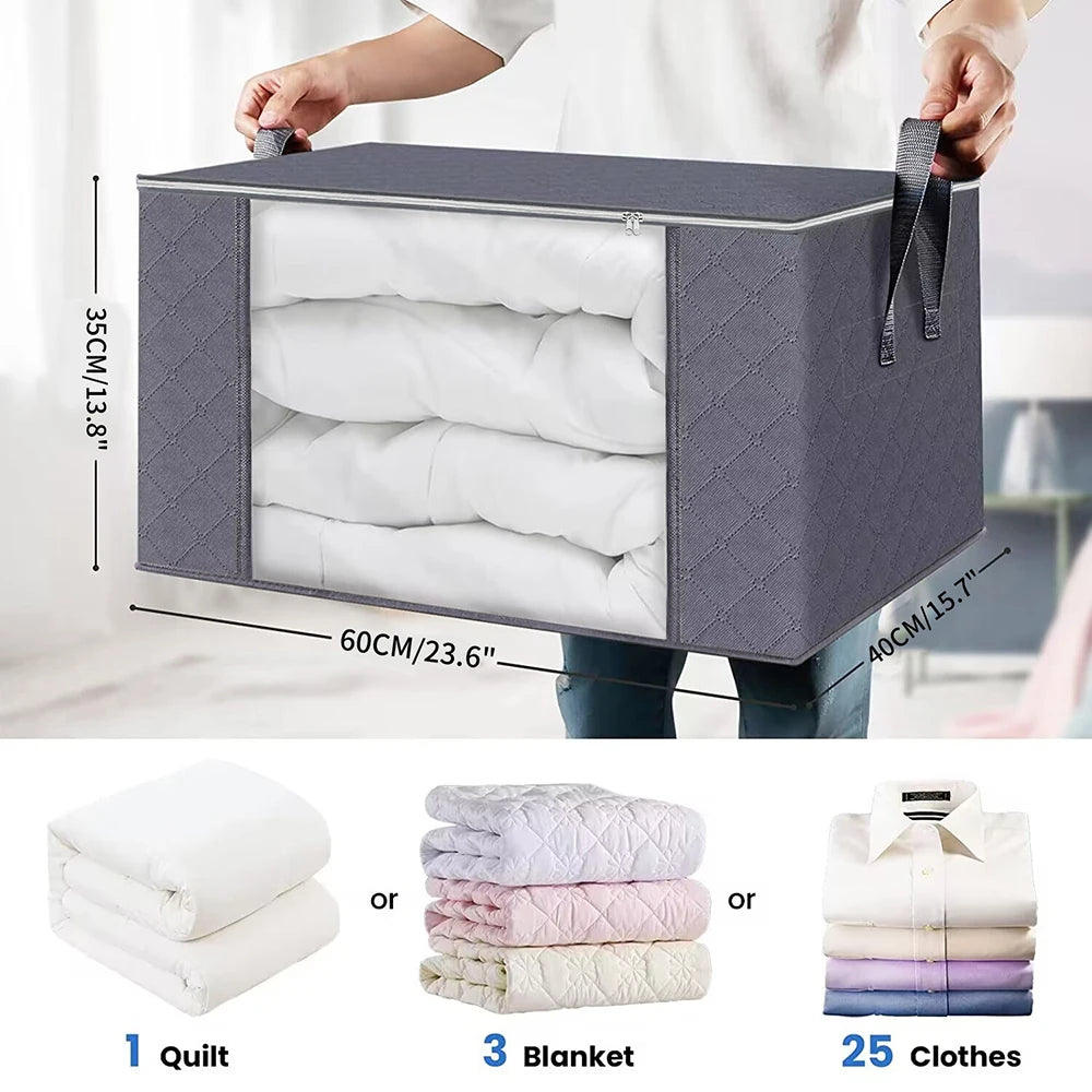 Large Foldable Clothes & Blanket Storage Bag