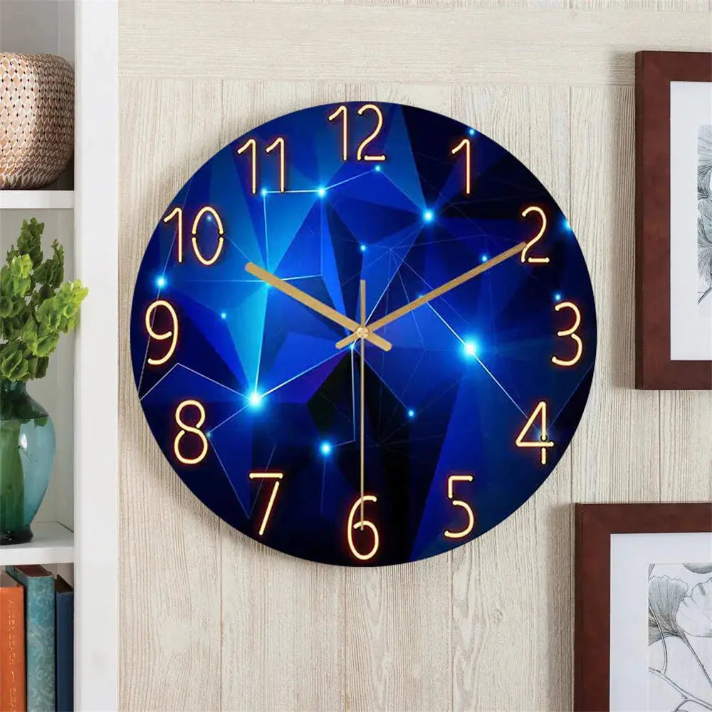 12-Inch Geometric Wall Clock with Silent Quartz Movement