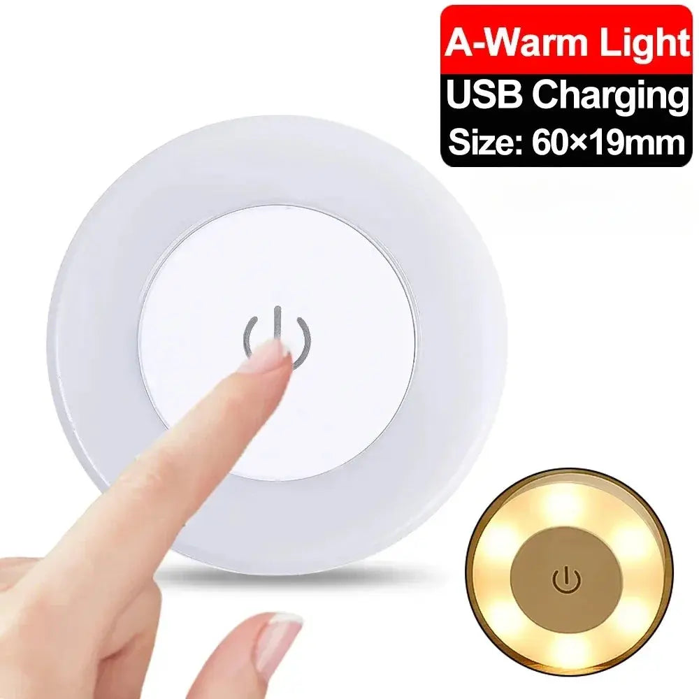 LED Portable USB Rechargeable Night Light – Round Design