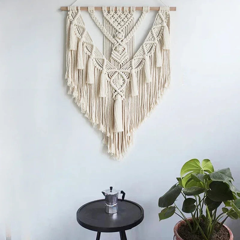 Macrame Woven Boho Wall Hanging Tapestry