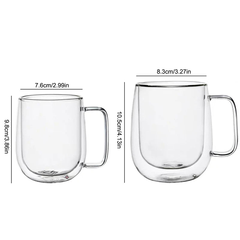 Double Wall Borosilicate Glass Coffee Mug