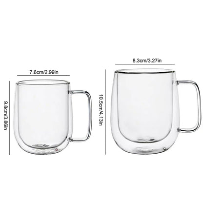 Double Wall Borosilicate Glass Coffee Mug