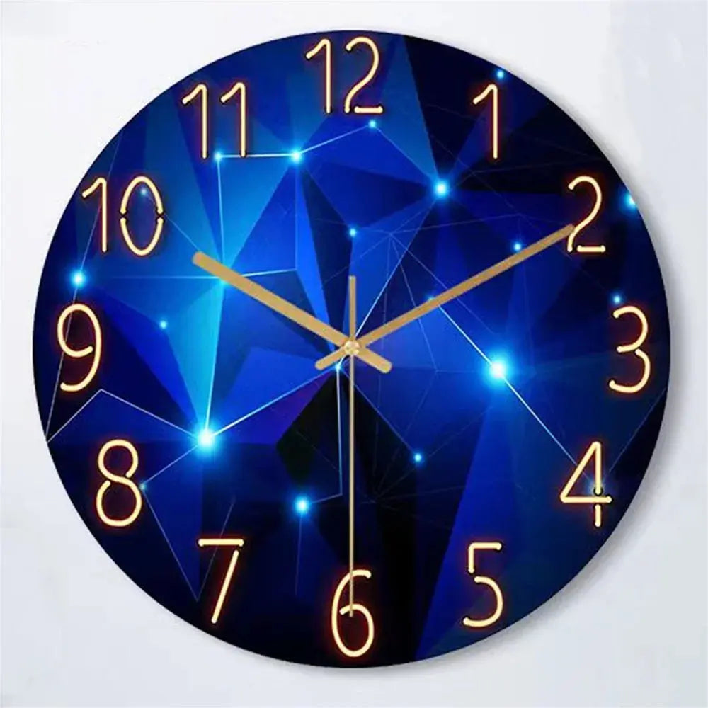 12-Inch Geometric Wall Clock with Silent Quartz Movement