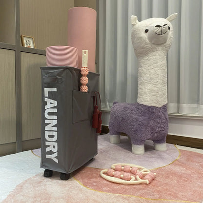 Foldable Laundry Storage Basket with Wheels