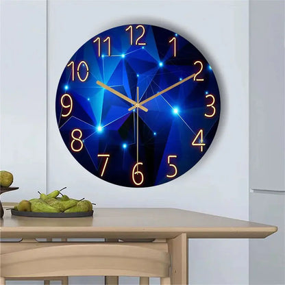 12-Inch Geometric Wall Clock with Silent Quartz Movement