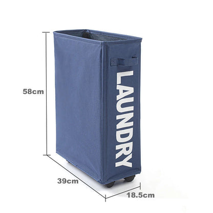 Foldable Laundry Storage Basket with Wheels
