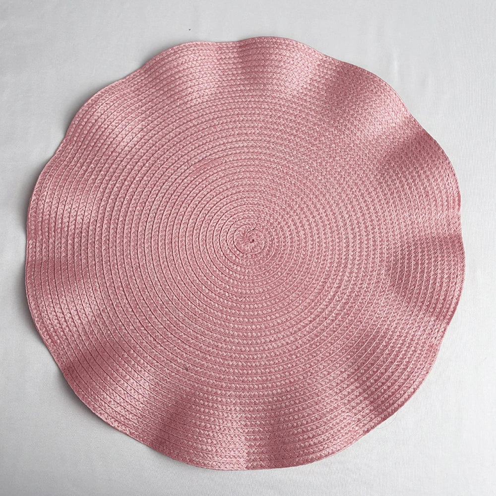 Round Woven Heat-Resistant Dining Placemats 6PCS