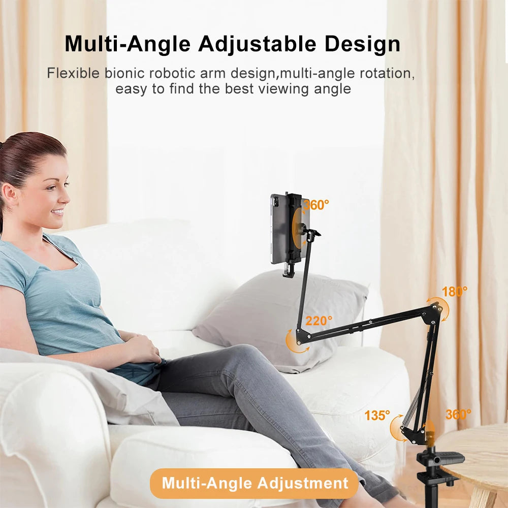 Adjustable Rotatable Tablet & Phone Stand for Bed