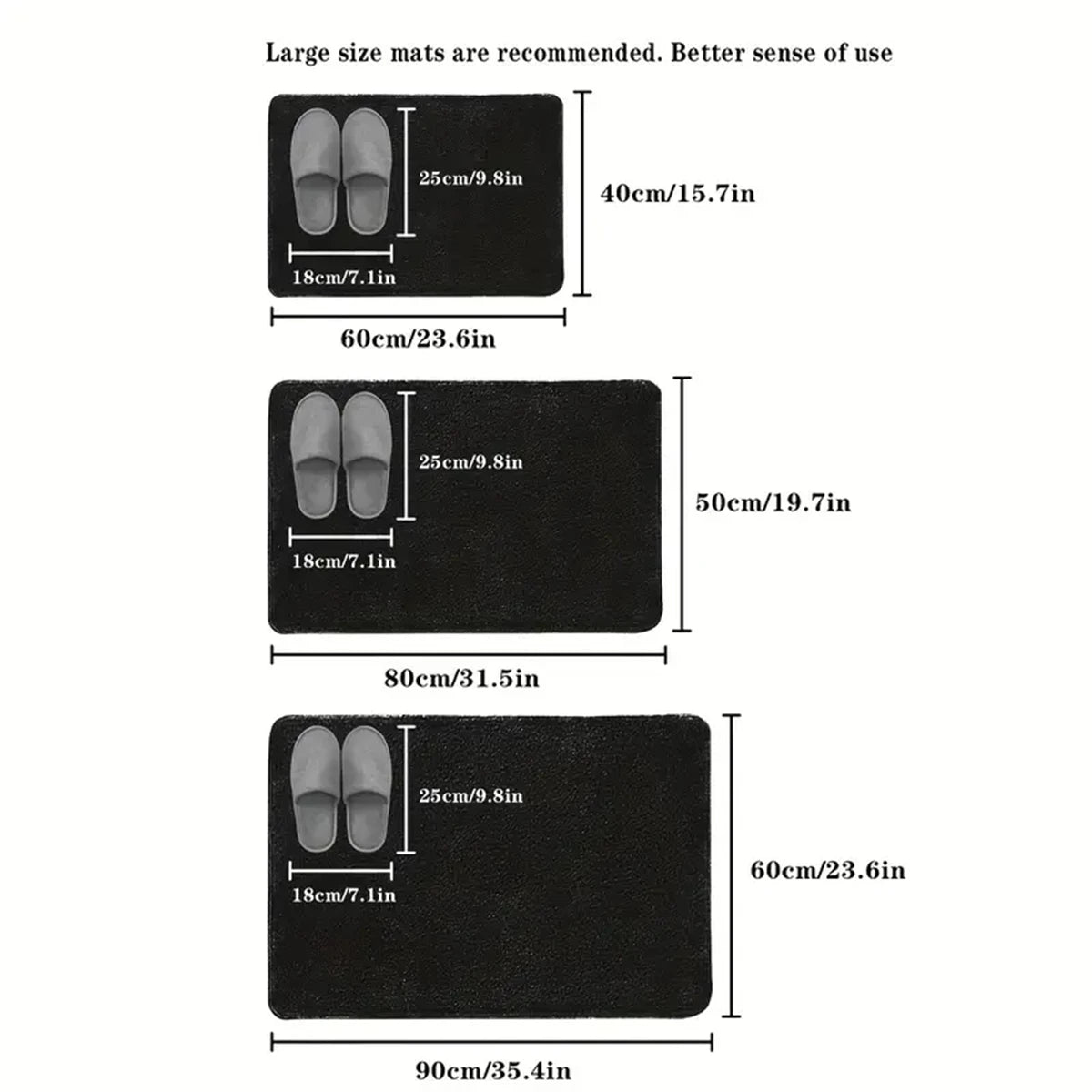 3D Non-Slip Absorbent Bathroom Mat