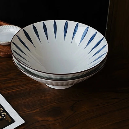 Hand-Painted Japanese Style Soup Bowl with Lid