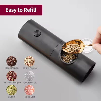 Electric Salt and Pepper Grinder Set with LED Light