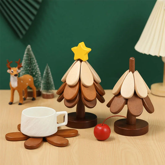 Solid Wood Tree-Shaped Insulation & Pot Mat