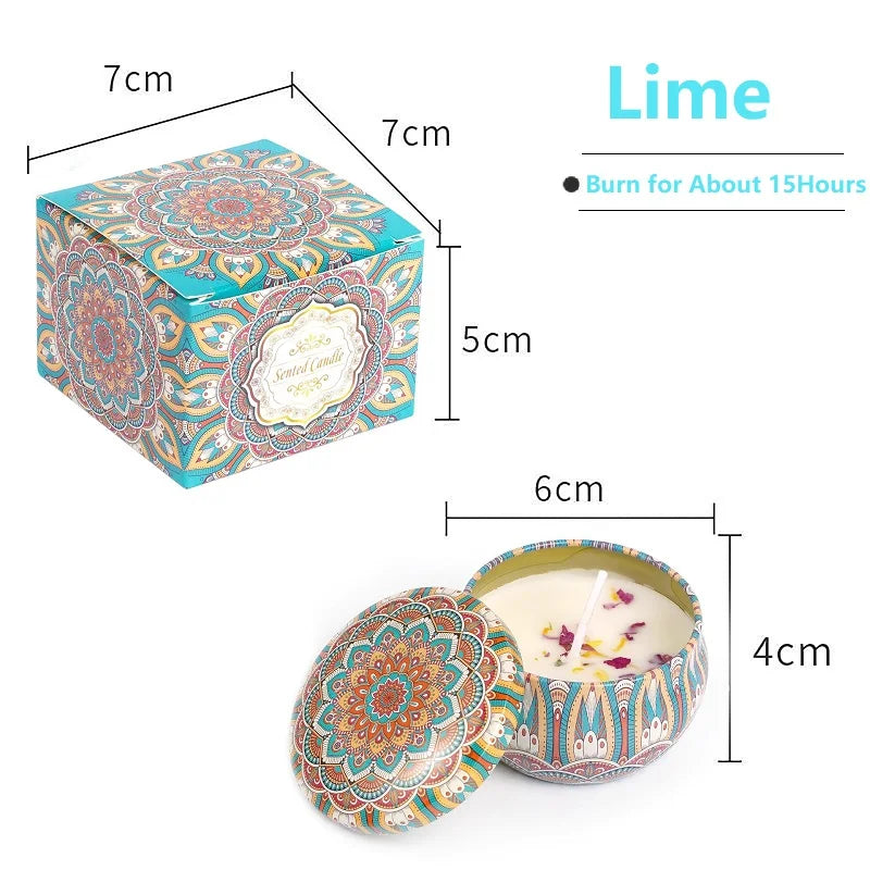 Vintage Soy Wax Scented Candle Jars (1/4PCS)