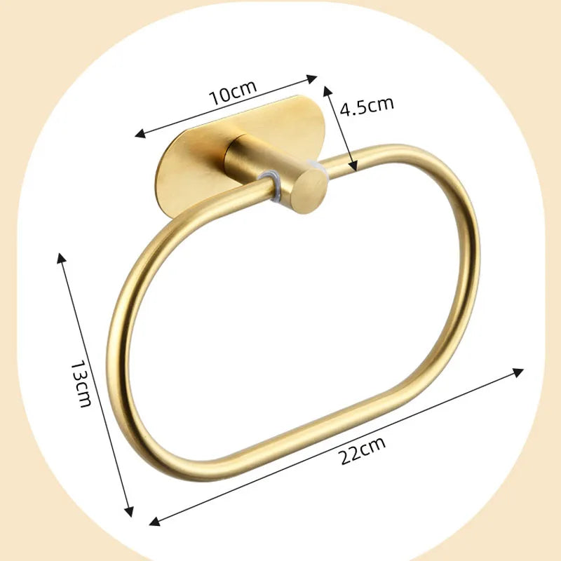 Self-Adhesive Stainless Steel Towel Holder