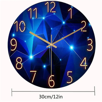12-Inch Geometric Wall Clock with Silent Quartz Movement