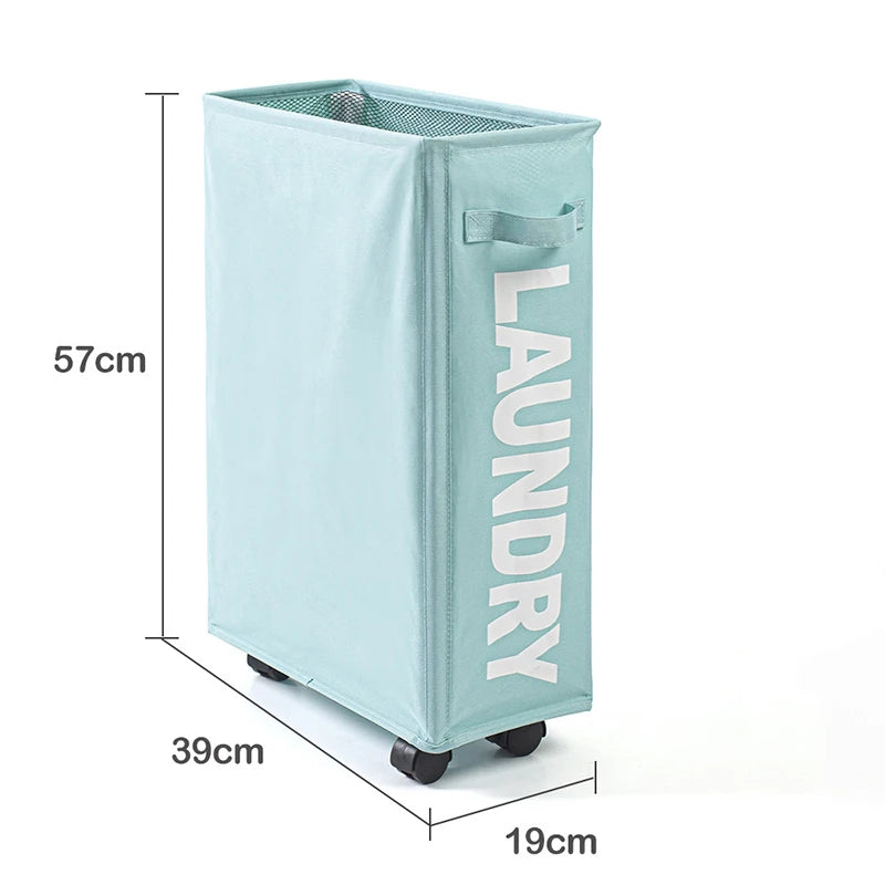 Foldable Laundry Storage Basket with Wheels