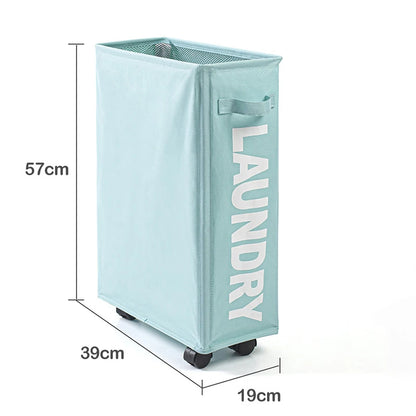 Foldable Laundry Storage Basket with Wheels