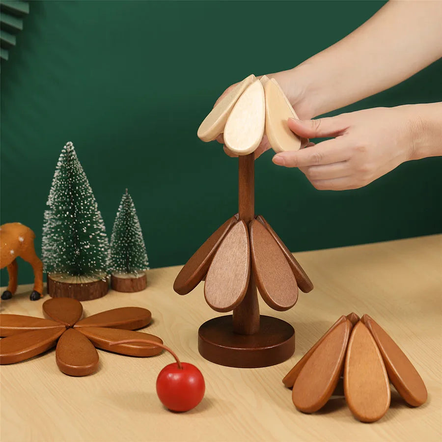 Solid Wood Tree-Shaped Insulation & Pot Mat