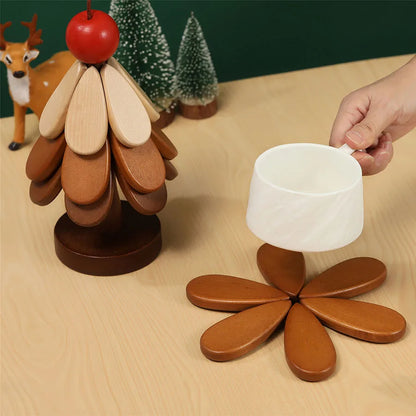 Solid Wood Tree-Shaped Insulation & Pot Mat