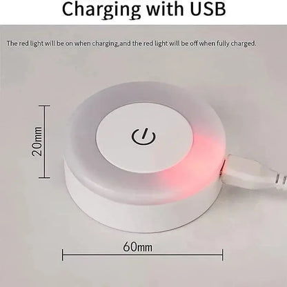 LED Portable USB Rechargeable Night Light – Round Design