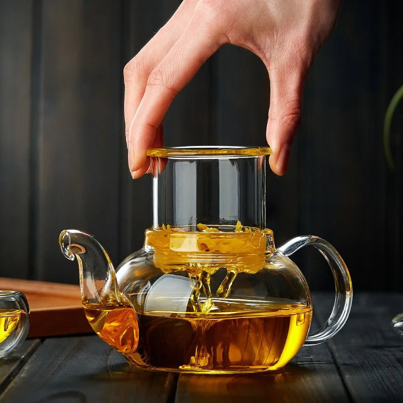 Heat-Resistant Glass Teapot with Infuser
