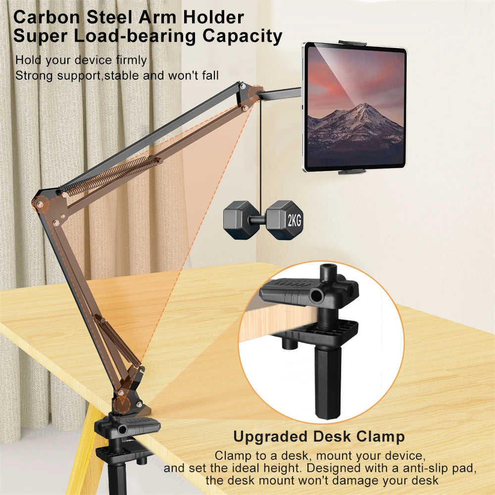 Adjustable Rotatable Tablet & Phone Stand for Bed
