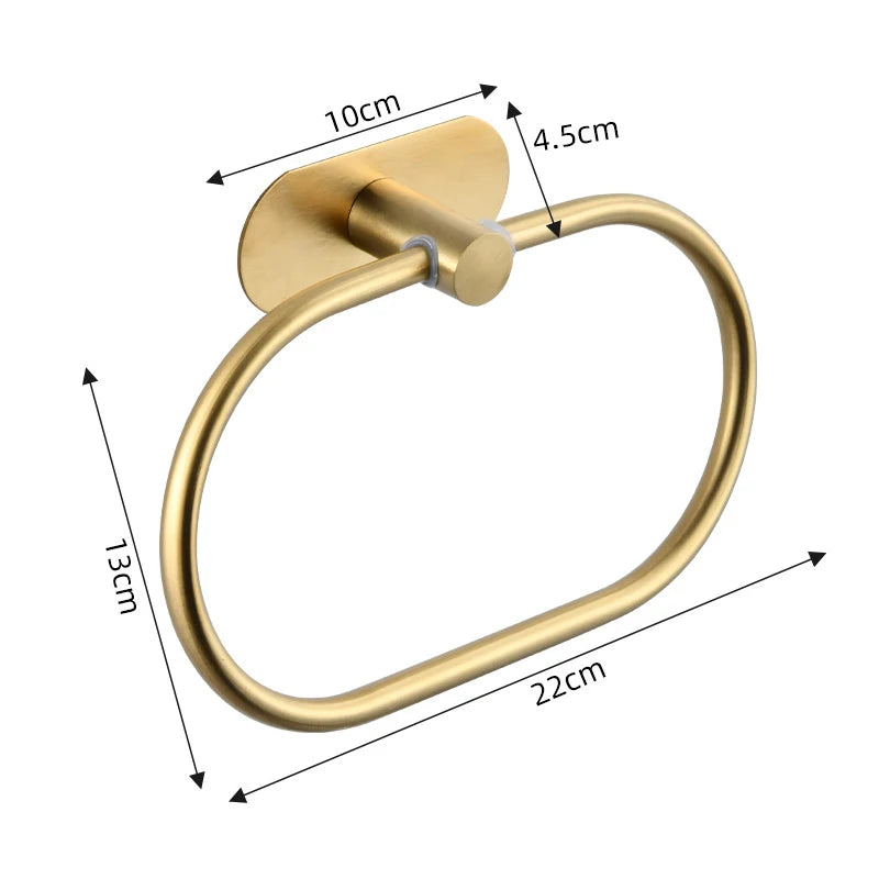 Self-Adhesive Stainless Steel Towel Holder