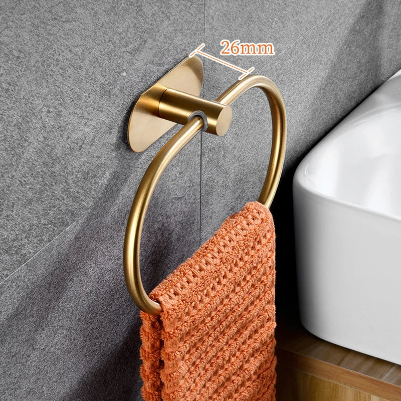 Self-Adhesive Stainless Steel Towel Holder