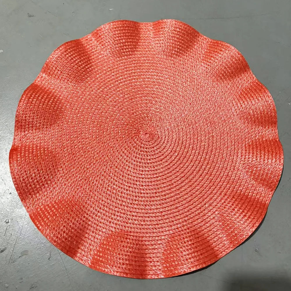 Round Woven Heat-Resistant Dining Placemats 6PCS