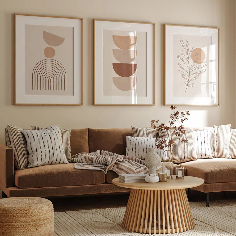 Frameless Bohemian Abstract Geometric Canvas Wall Art