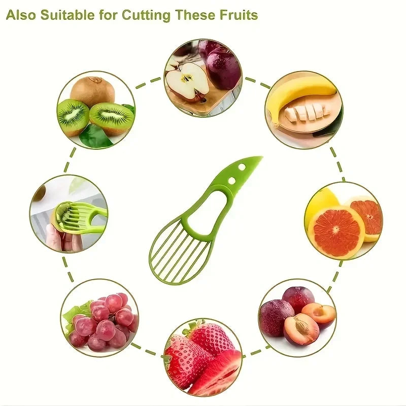 3-in-1 Multifunctional Avocado Slicer, Pitter & Cutter Tool