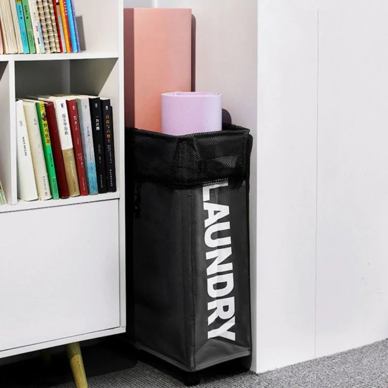 Foldable Laundry Storage Basket with Wheels