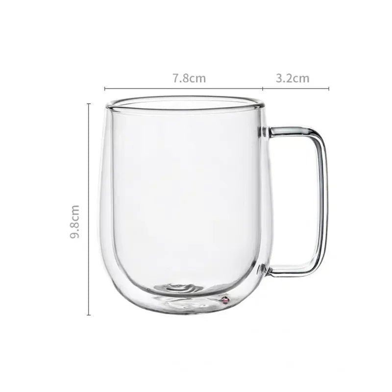 Double Wall Borosilicate Glass Coffee Mug