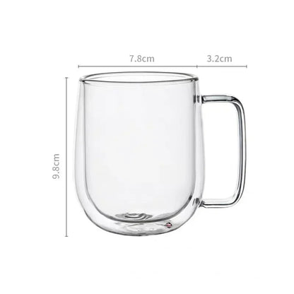 Double Wall Borosilicate Glass Coffee Mug