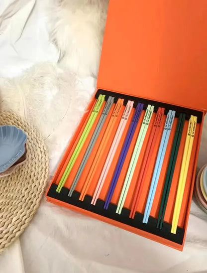 Rainbow Ceramic Chopsticks Dining Set