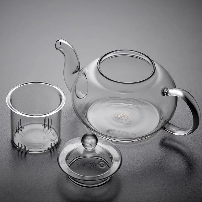 Heat-Resistant Glass Teapot with Infuser