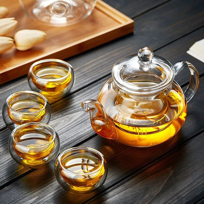Heat-Resistant Glass Teapot with Infuser